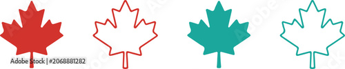 Bild auf Leinwand Maple leaf icon