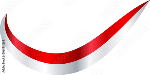 Obraz na płótnie Indonesian Flag Ribbon Decoration