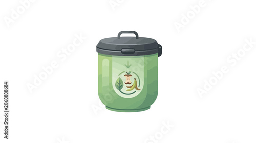 Foto Green tea canister with lid.