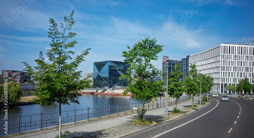 View of modern architecture in the Government District of Berlin