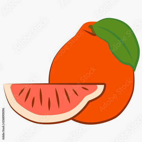 An image of a bright and juicy tangelo — a citrus fruit with tender flesh and fragrant peel.