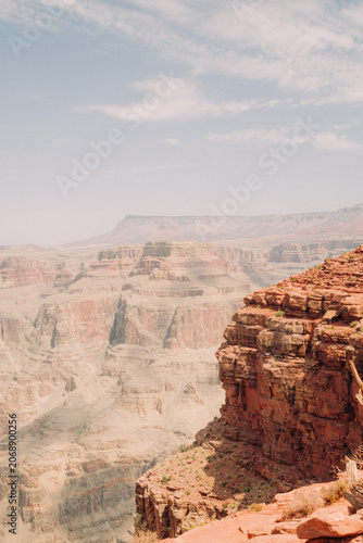 Soft desert canyon landscape in pastel light