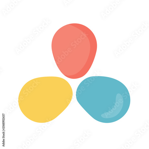 Colorful Abstract Blob Shapes in Flat Design