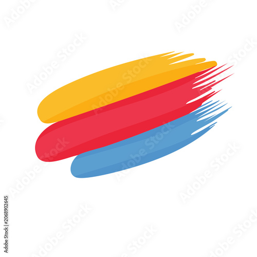 Colorful Abstract Brush Stroke Vector