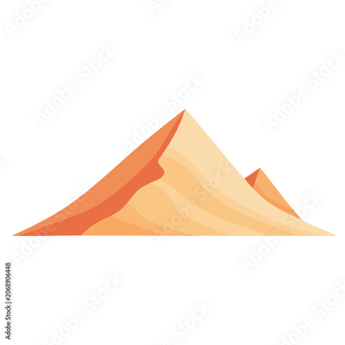Flat illustration of a mountain peak