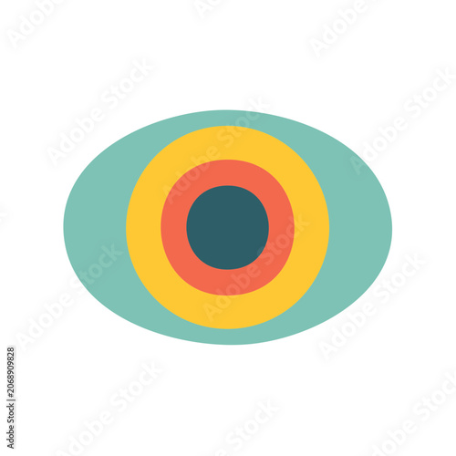 Flat vector target with concentric circles