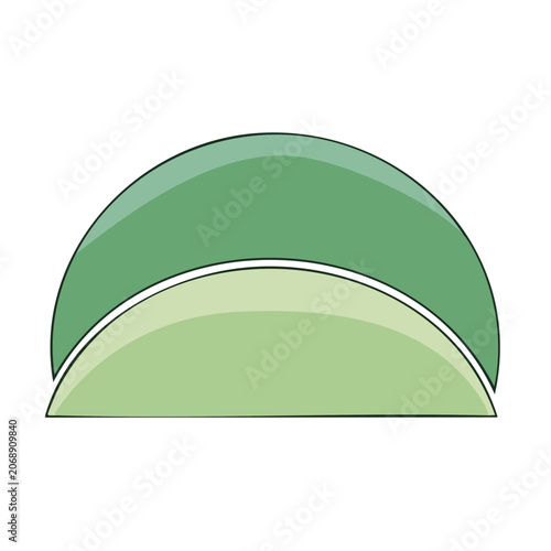 Green arch vector illustration