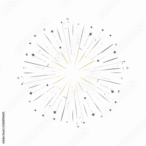 Minimalist Fireworks Explosion Vector