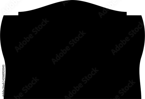 Quadro su tela A dark gray or black vest or waistcoat on a white background