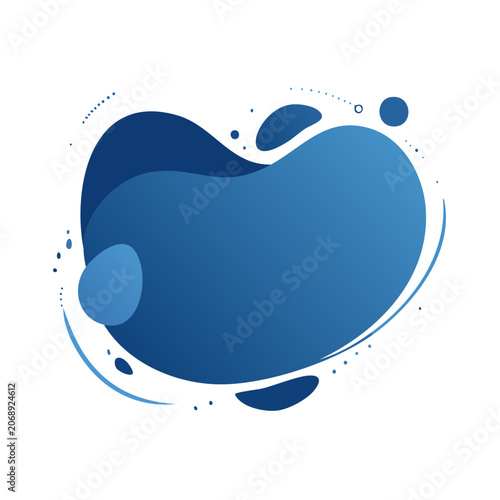 Abstract blue liquid splash vector illustration