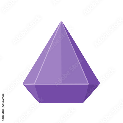 Purple Pyramid Geometric Vector Shape