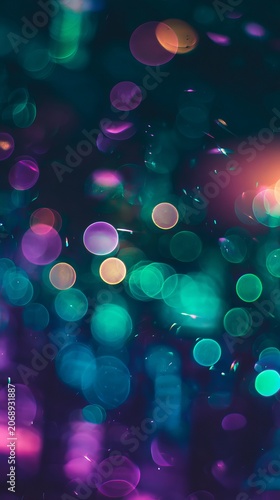 Vibrant Bokeh Lights - A Mesmerizing Display of Color and Light.