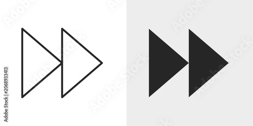 Fast Forward Icon represents accelerated playback, navigation, and media controls.