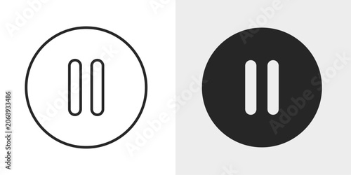 Photos Pause Icon represents temporary stops, media controls, and playback management