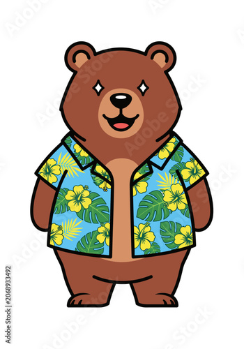 Aloha Bear Vector Illustration