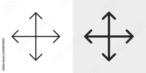 Schilderij op canvas Move Icon represents repositioning, object placement, and interface actions