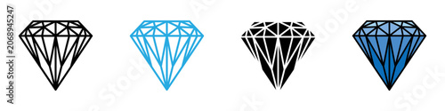 Obraz na płótnie Diamond multi - style icon design concept