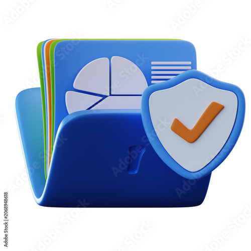 Obraz na płótnie 3D Illustration Business Folder