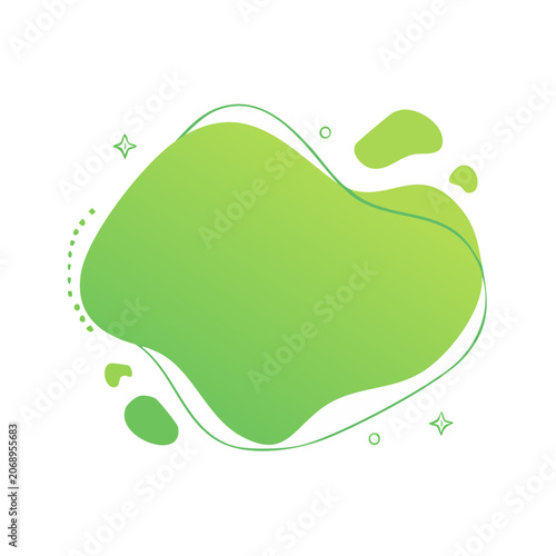 Abstract Green Organic Blob Vector Shape