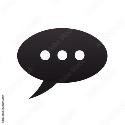 Black speech bubble with ellipsis icon