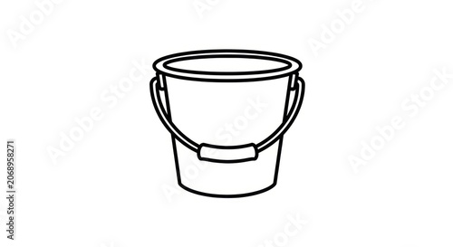 Simple line drawing of a bucket.