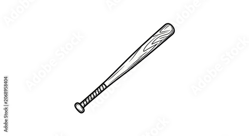 Baseball bat sports equipment illustration.