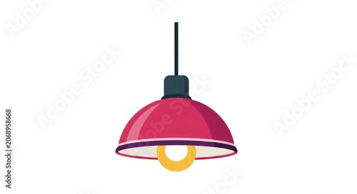Colorful pendant light lamp shade.