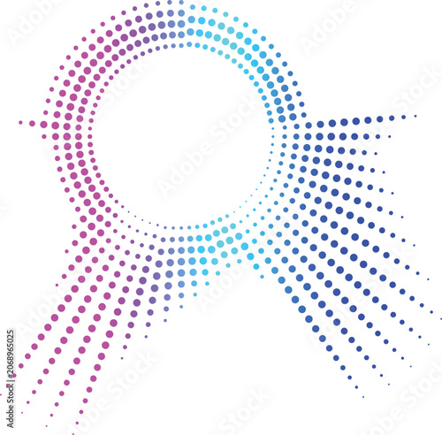 Abstract Halftone Dots equalizer Pattern Background with Circular Vector Design and Textured Wallpaper Style