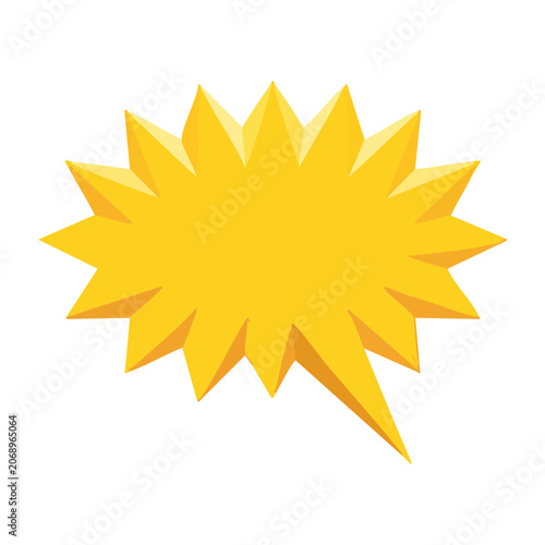 Yellow starburst speech bubble icon