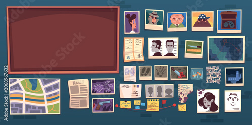 Fotografie Detective board evidences