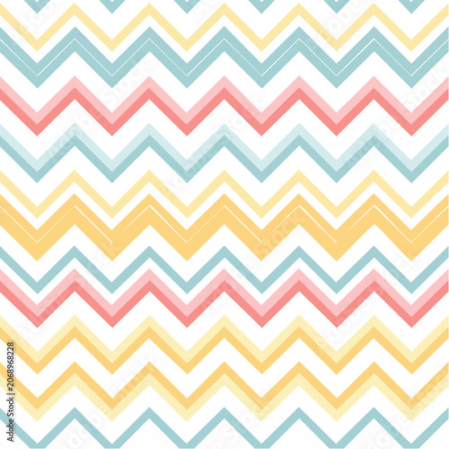 Pastel zigzag chevron seamless pattern vector
