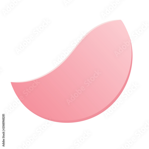 Pink heart shape flat design isolated