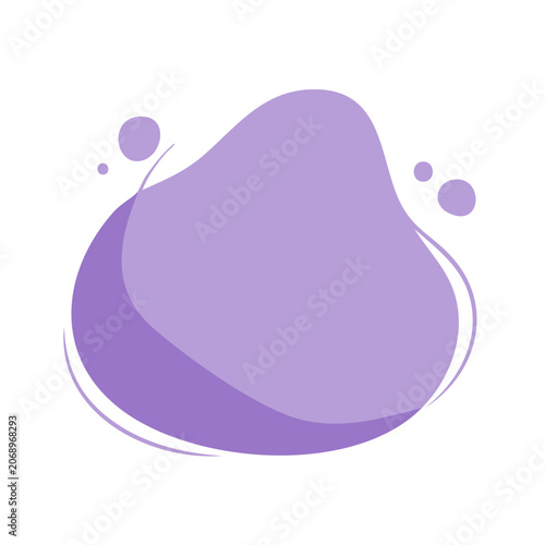 Purple abstract organic blob vector shape