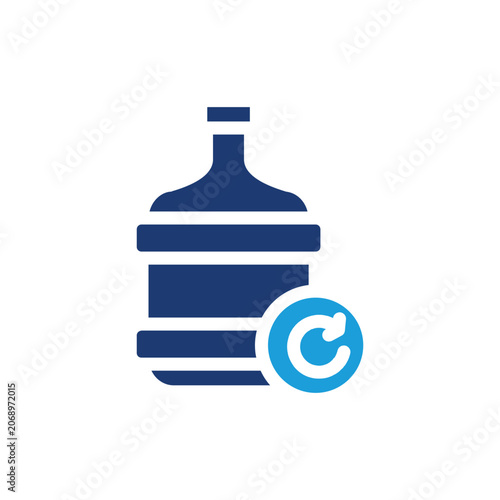 reusable gallon colored icon vector design good for web or mobile app