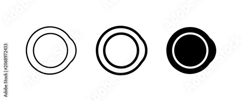 Foto Circle Icons, Ring Symbols, Abstract Shapes, Simple Geometric Elements, Vector G