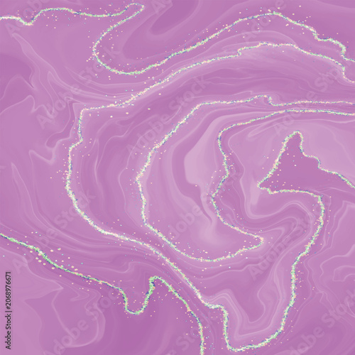 Purple Marble Swirl Background with Glitter Accents