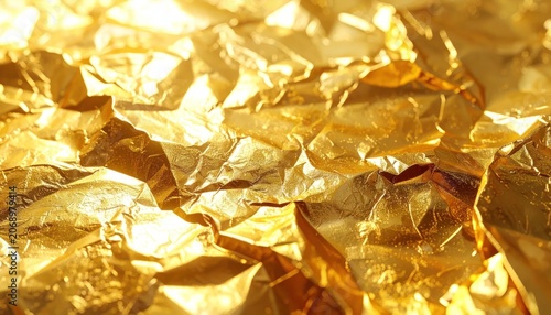 Golden Foil Texture Background Material.
