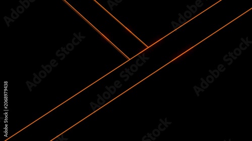 Luxury Dark Geometric Gold Stripes Background Animation. Elegant Diagonal Geometric Stripes With Metallic Gold Lines And Subtle Glow .