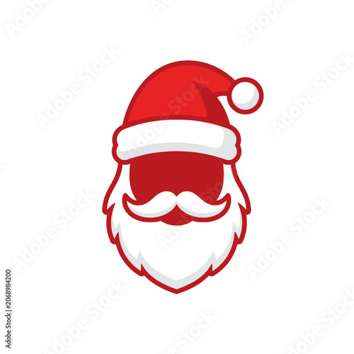 A festive winter figure illustration with a bright red hat