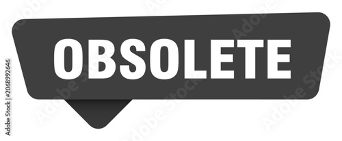 Vászonkép obsolete black sign isolated on transpatent background