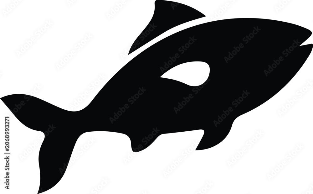 Fototapeta premium tropical fish silhouette icon 