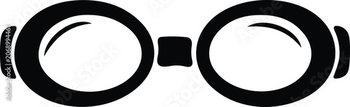 Fotografie swimming goggles silhouette icon on transparent background