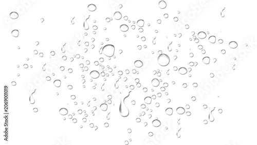 Bild auf Leinwand Transparent Water Drops Vector, Realistic Rain Droplets Overlay Background with
