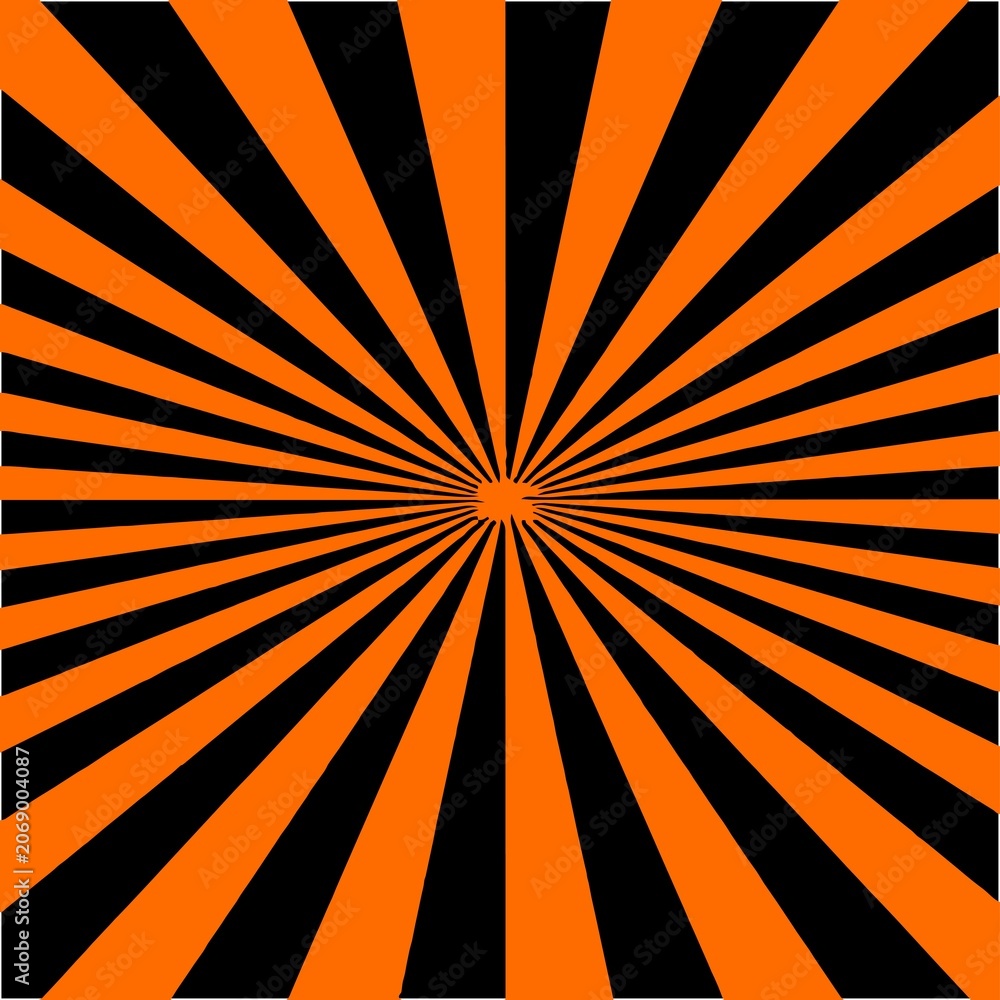 Obraz premium Orange Radial Burst Abstract Background