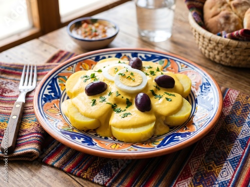 Peruvian Papas a la Huancaína yellow sauce