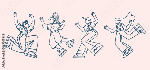 Konstfotografi Youth culture roller skating, active teen lifestyle icons, creative roller skati