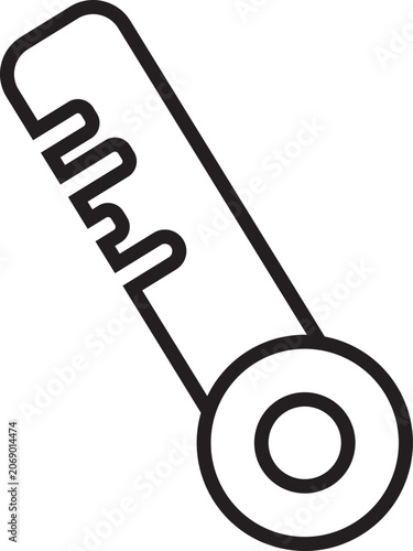 Key icon vector illustration, Line key icon vector. Unlock, password, and privacy protection graphic element, Security and access control symbol, Minimalist flat key icon for web user interface, mobil