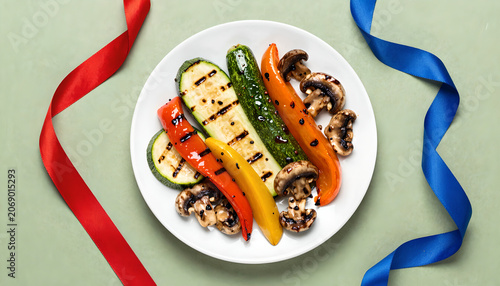 Grilled Vegetable Platter for Independent Day Celebration: Festive Meal