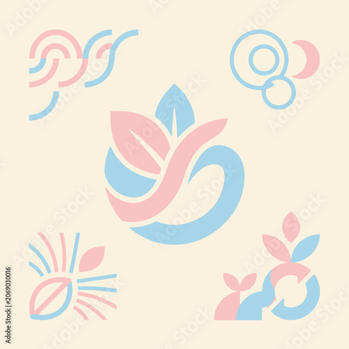Pastel dove motifs drift across a calm abstract canvas
