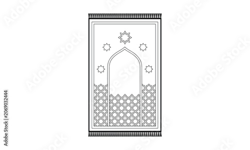 Abstract geometric plant design with floral pattern